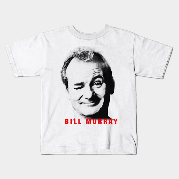 bill murray visual art Kids T-Shirt by DOGGIES ART VISUAL